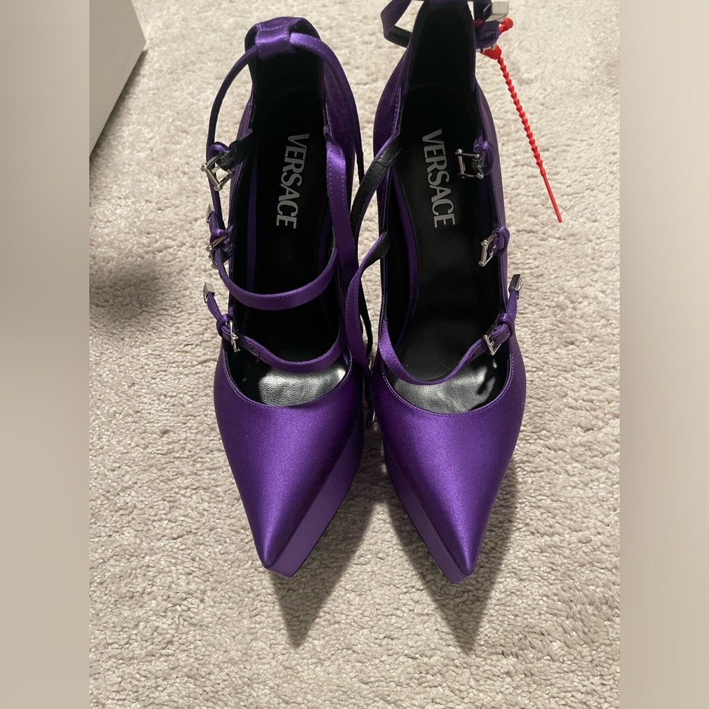 Versace Wedge heels never worn. Size 38.5